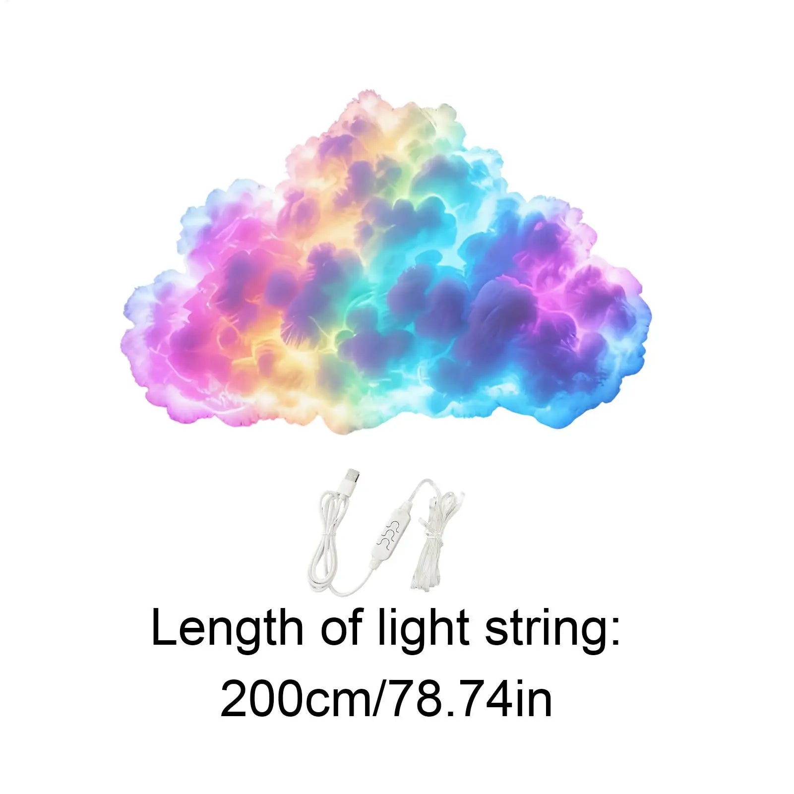 LED Clouds for Ceiling 3D USB Thundercloud Lamp Set Ambient Music Light for Desktop Ceiling Bedroom Living Room Office Party